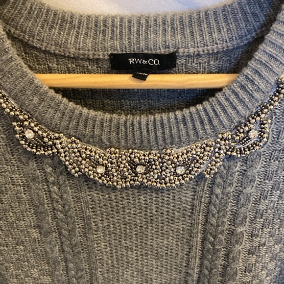 RW & Co Jewelled Collar Sweater - Picture 2 of 3